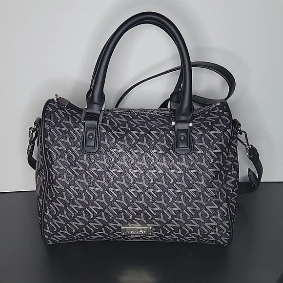 Jones New York Bags Jones New York Signature Handbag Purse Cross Body Black With White Jny Logo Poshmark